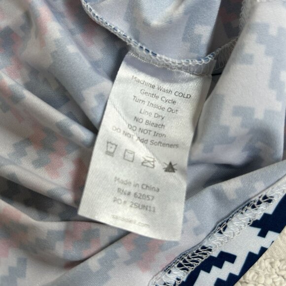 Sansoleil Womens Long Sleeve Houndstooth 1/4 Zip Shirt Top Medium UPF 50 Stretch - Picture 4 of 7